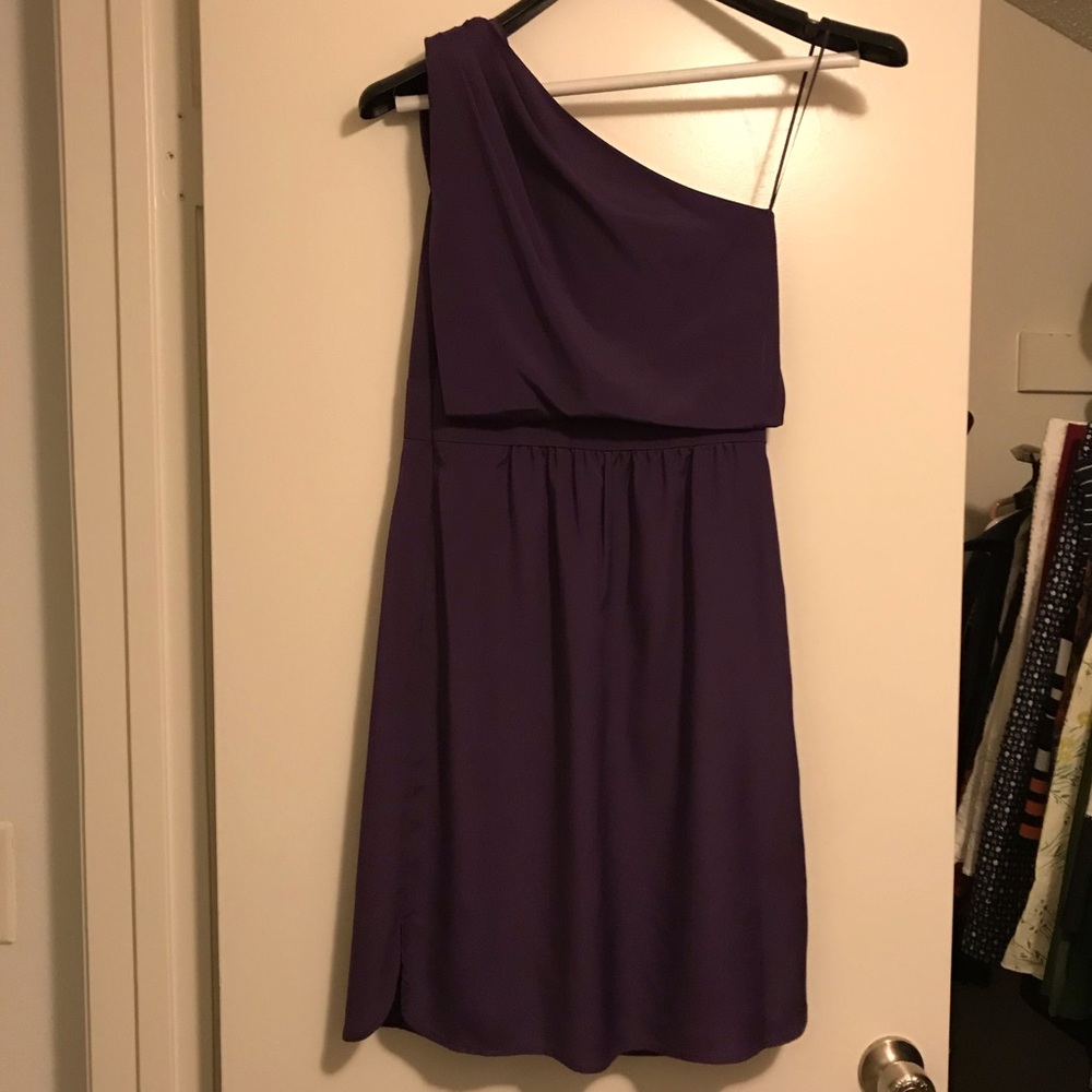 Vince Camuto Purple One-Shoulder Midi Dress C0213